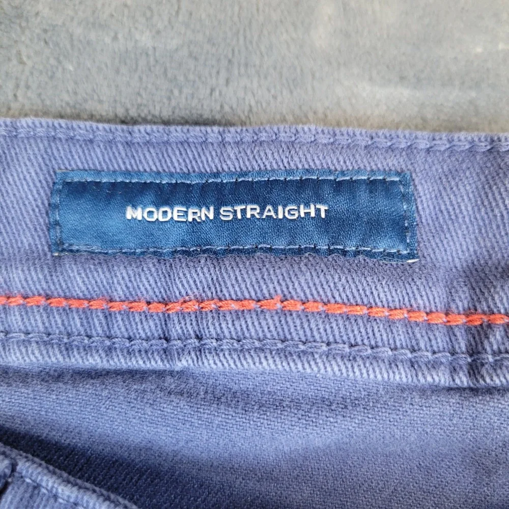 Ballin Modern Straight Leg Pants Mens 38x32 Blue Gray Cotton Stretch J7032VD877